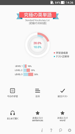 Android application 究極の英単語 [初級の3000語] SVL Vol.1 screenshort
