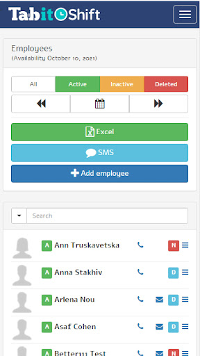 Tabit Shift Screen 2