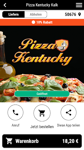 Android application Pizza Kentucky Kalk screenshort