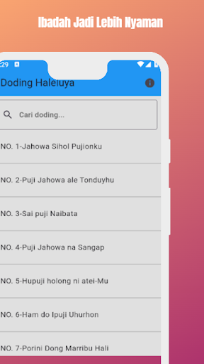 Android application Doding Haleluya Simalungun screenshort