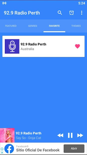 Android application 92.9 radio perth App AU screenshort