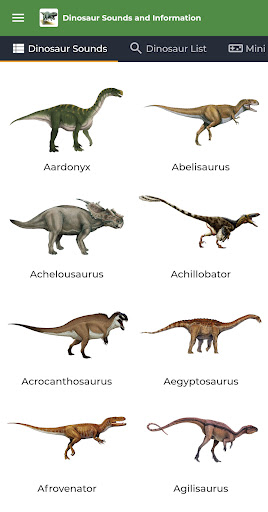Dinosaur Sounds Screen 2