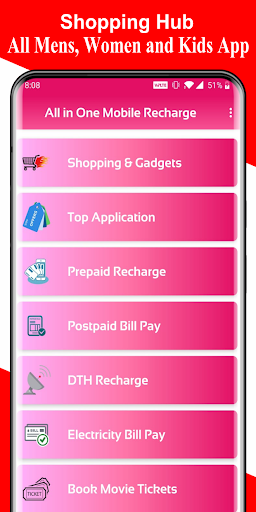 Android application All in One Mobile Recharge | E screenshort