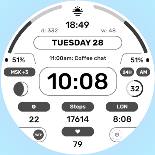 WFP 201 Stylish watch face logo