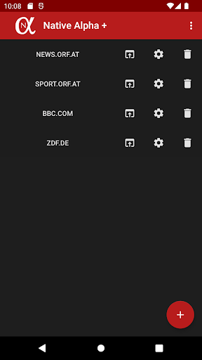 Android application Native Alpha Plus screenshort