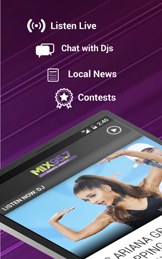Screenshot of Mix 95.7FM
