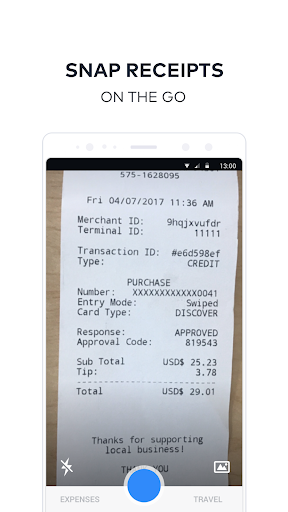 TravelBank - Travel & Expenses Screen 2