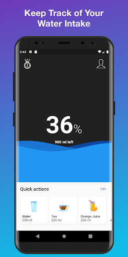 Android application Daily Water Tracker & Reminder screenshort