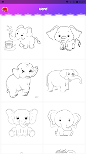 Раскраски Милый слон