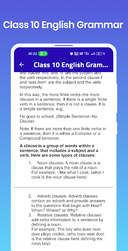 Class 10 English Grammar Notes Screen 3