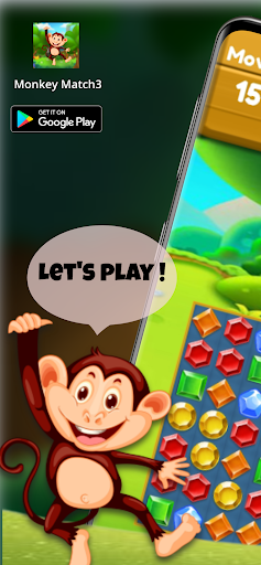 Android application Puzzle Gem: Monkey Match3 screenshort