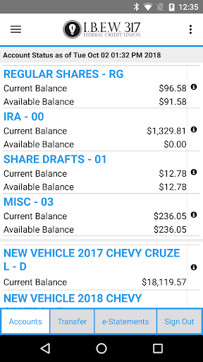 IBEW 317 FCU Mobile Screen 2