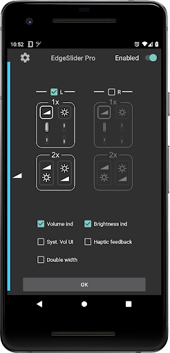 EdgeSlider Pro (V+B control) Screen 2