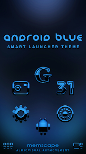 A-BLUE Smart Launcher Theme Ekran görüntüsü