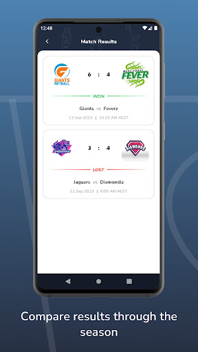 Android application Boost. Netball Stats Made Easy screenshort