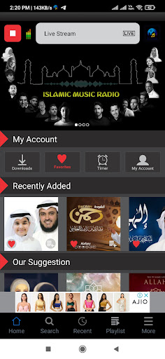 Android application Islamic Music Radio Network screenshort