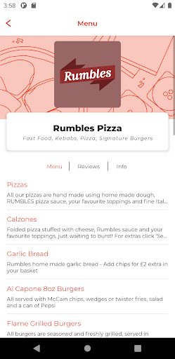 Rumbles Pizza LS12 Screen 2