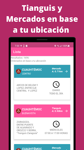Android application Tianguis screenshort
