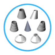 Cones Calculators Pro : Frustum,Eccentric,Toricone