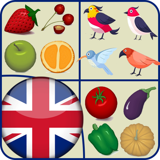 English with pictures & sounds logo