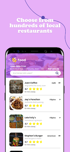 Paps – Food Delivery Screen 2