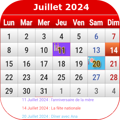 Français Calendrier 2024 2.0.1 Icon