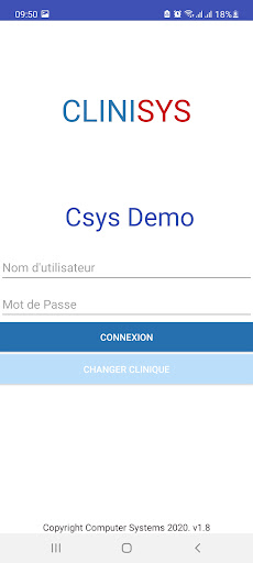 Android application Clinisys Inventaire Pharmacie screenshort