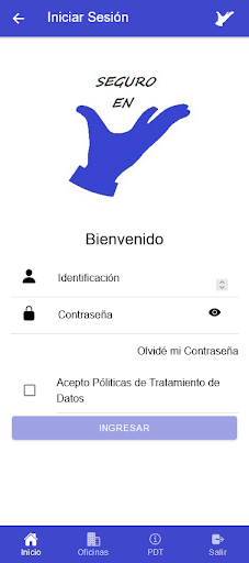 Android application Seguro en Mano screenshort