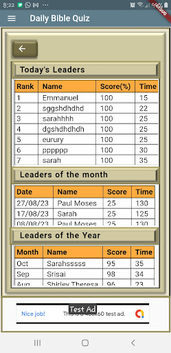 Daily Bible Quiz Screen 3