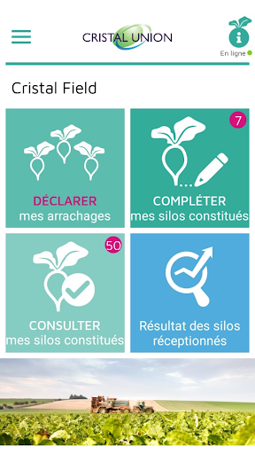Android application Cristal Field screenshort