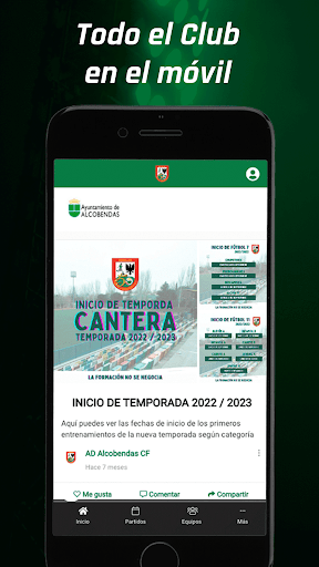 Android application AD Alcobendas CF screenshort