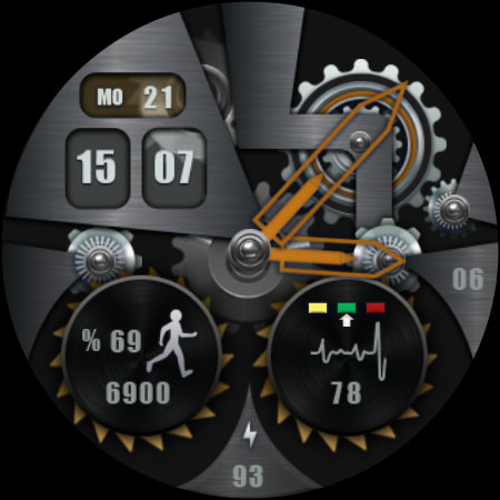Android application W-Design WOS058 - Watch Face screenshort