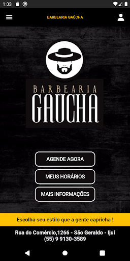 Android application Barbearia Gaúcha screenshort
