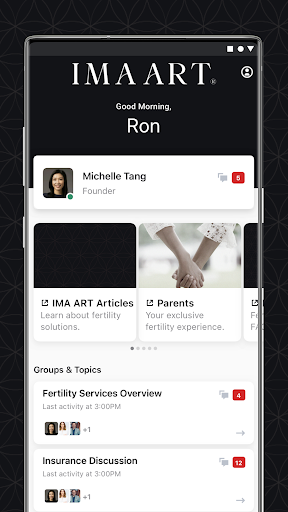 Android application IMA ART Fertility screenshort