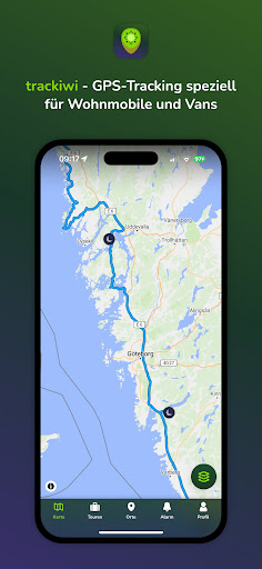 Android application trackiwi screenshort