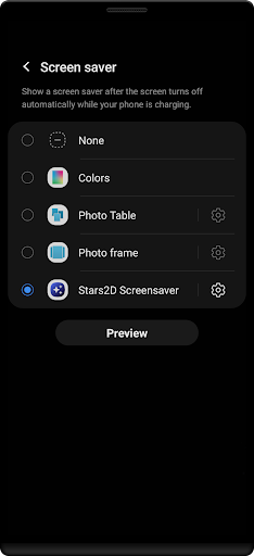 Android application Stars2D Screensaver screenshort