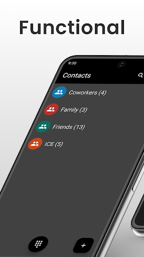 Screenshot of Contacts app for Android