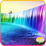 Neon Waterfall Live Wallpaper icon