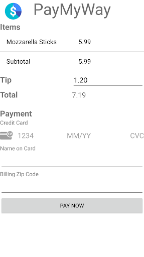 PayMyWay Screen 3
