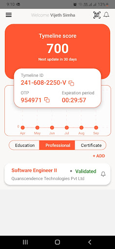 Tymeline Screen 2