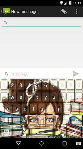 Lovely Girly M Keyboard Theme