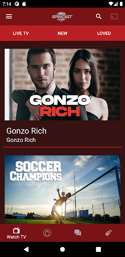 Android application Spincast TV screenshort