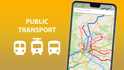 Android application Public transport map Madrid screenshort