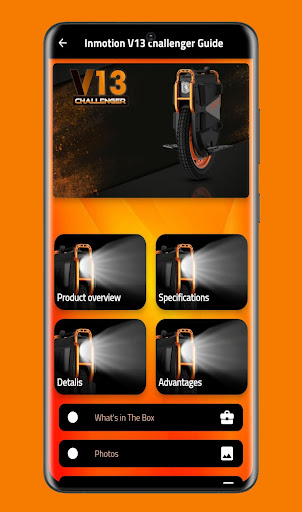 Inmotion V13 challenger Guide Screen 3