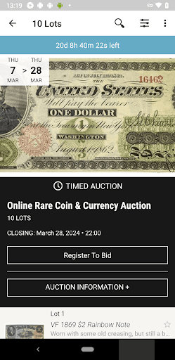 Screenshot of MintProducts Auctions