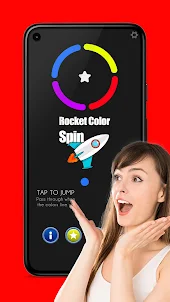 Rocket Color Spin Tapping Game