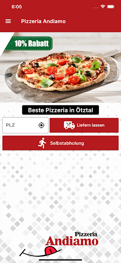 Android application Pizzeria Andiamo screenshort
