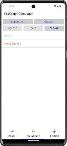 Android application ProGraph Calculator screenshort
