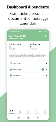 Android application cartellino:facile screenshort