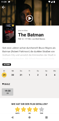 Android application Lieblingskino - CINEWEB screenshort